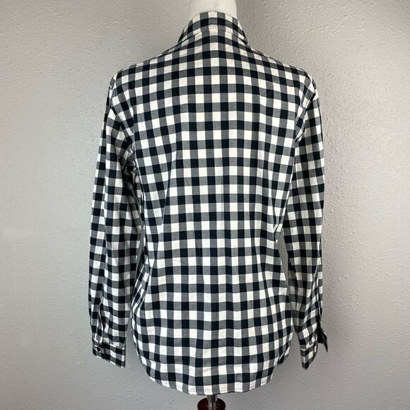Jones New York Black and White Button Down Shirt Size 4 EUC - Picture 4 of 6